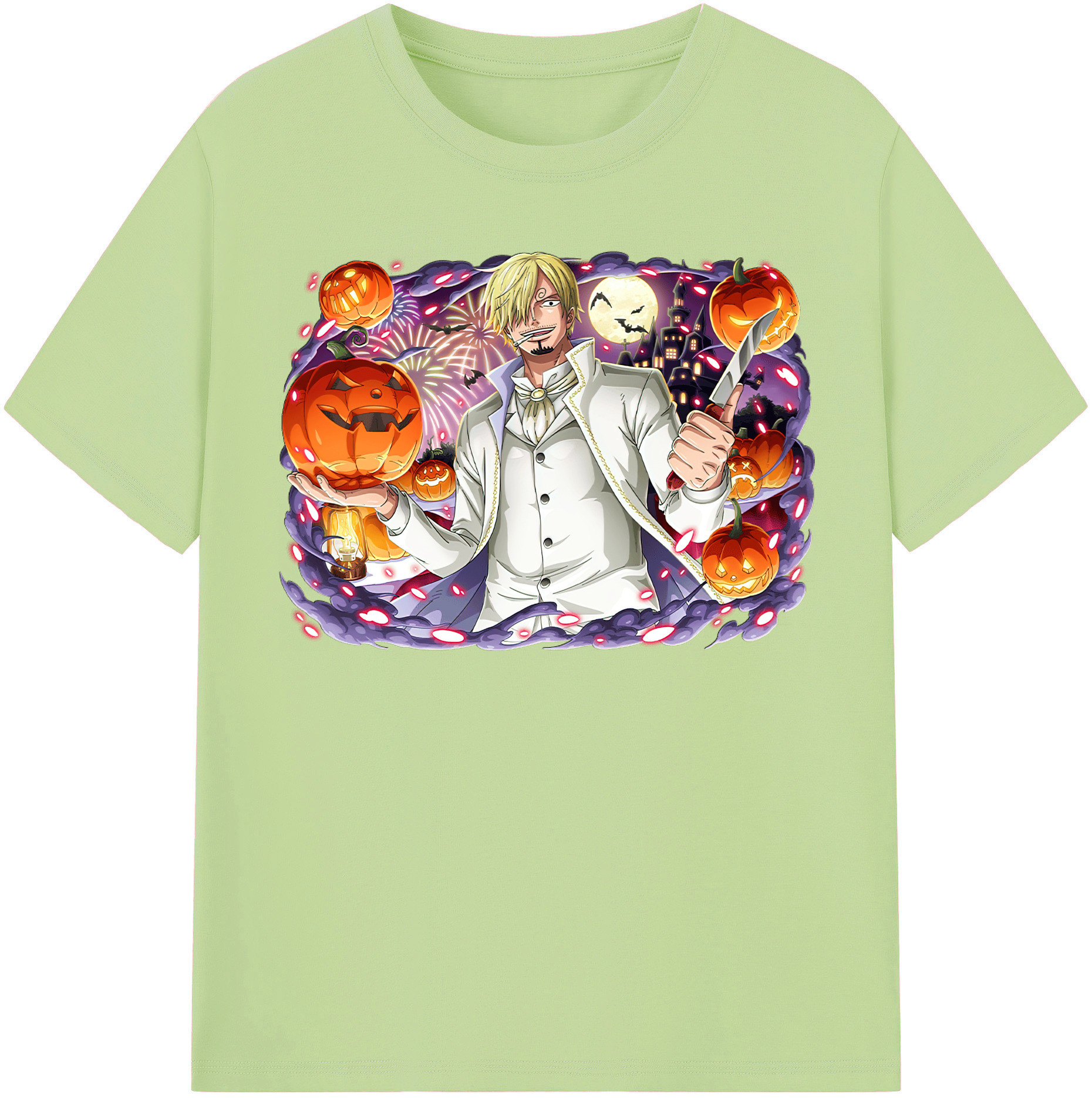 ワンピース サンジ ONE PIECE Sanji 綿100％半袖Tシャツ（フロントプリント）